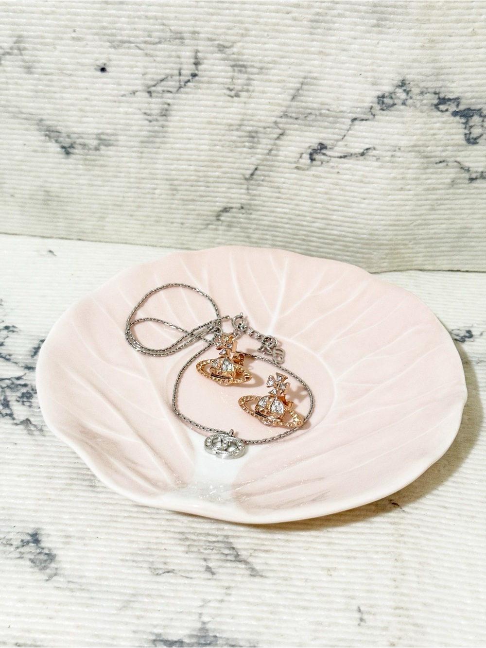 Tory Burch x Dodie Thayer Pink Lettuce Ware Jewelry Trinket Dish / Small Plate - Picture 2 of 7